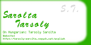sarolta tarsoly business card